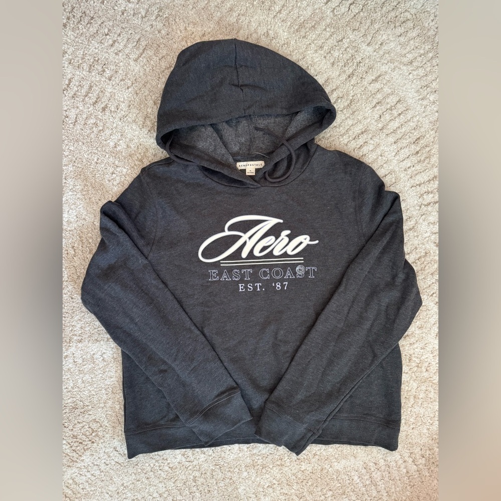 Aeropostale gray hooded pullover sweatshirt size XL - EUC!!